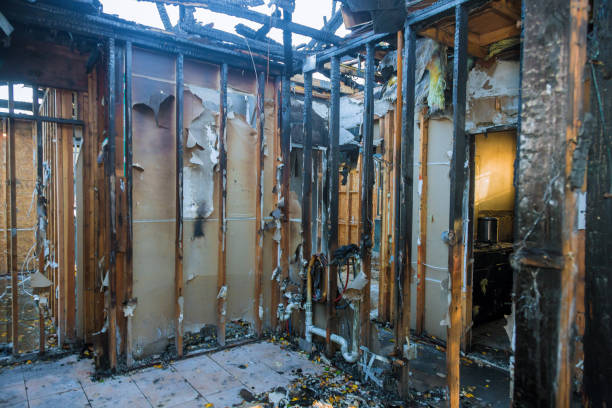 Professional Fire Damage Assessment technician working in Santa Fe, TX